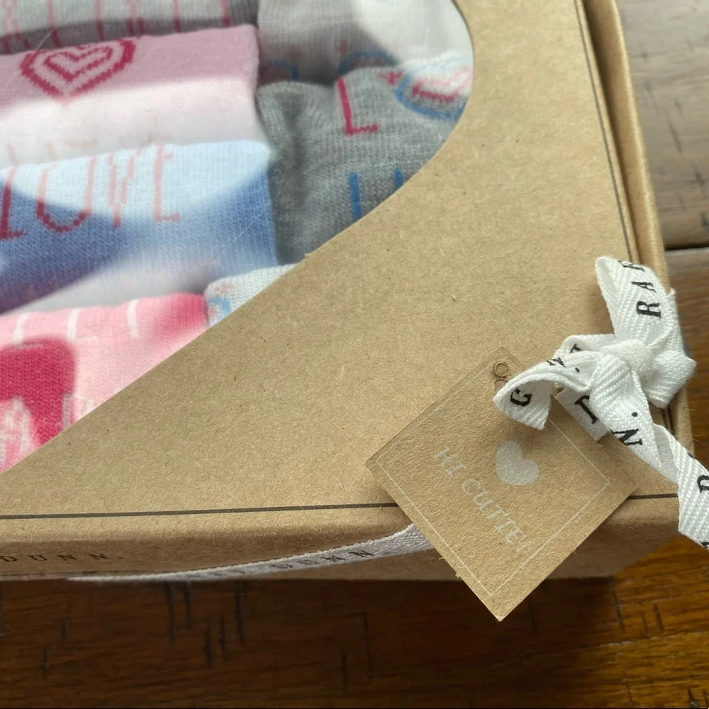 •NWT•Rae Dunn 10 Pack Girls Ankle Socks- Love Theme💘